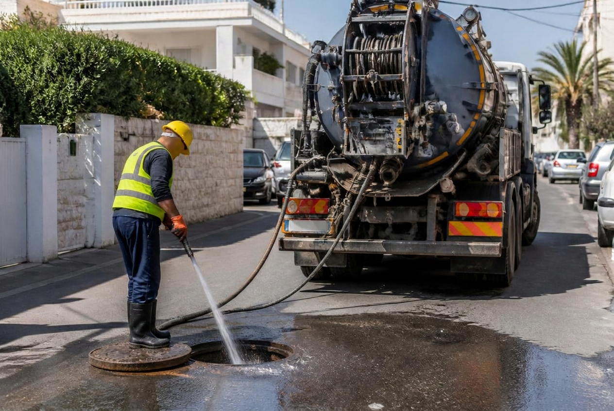 שטיפת צנרת בלחץ גבוה
